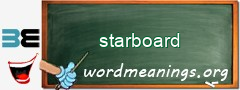 WordMeaning blackboard for starboard